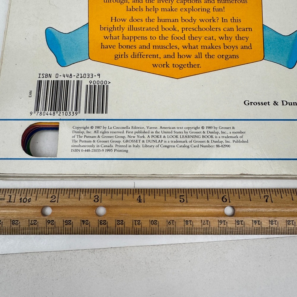 Vtg Hardcover Cardboard Look Inside Your Body Learn Anatomy Kids Spiral Spine - Picture 10 of 12